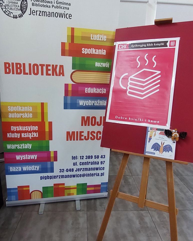 Nietoperzowa lekcja biblioteczna i spotkanie czytelnicze DKK dla dzieci z Niepublicznego Przedszkola SKRZAT w Jerzmanowicach