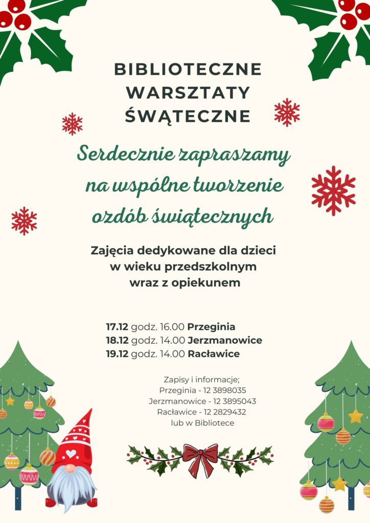 Biblioteczne warsztaty świąteczne