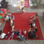 Spotkanie czytelnicze z alfabetem dla dzieci z Prywatnego Przedszkola „Mali Odkrywcy” w Jerzmanowicach w ramach Dyskusyjnych Klubów Książki dla dzieci